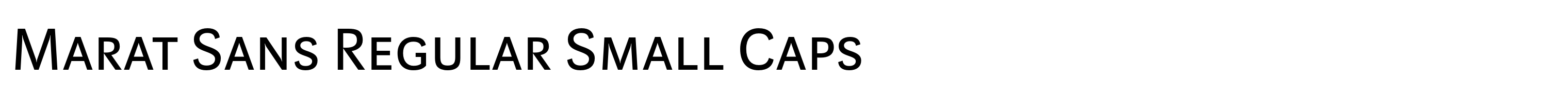 Marat Sans Regular Small Caps